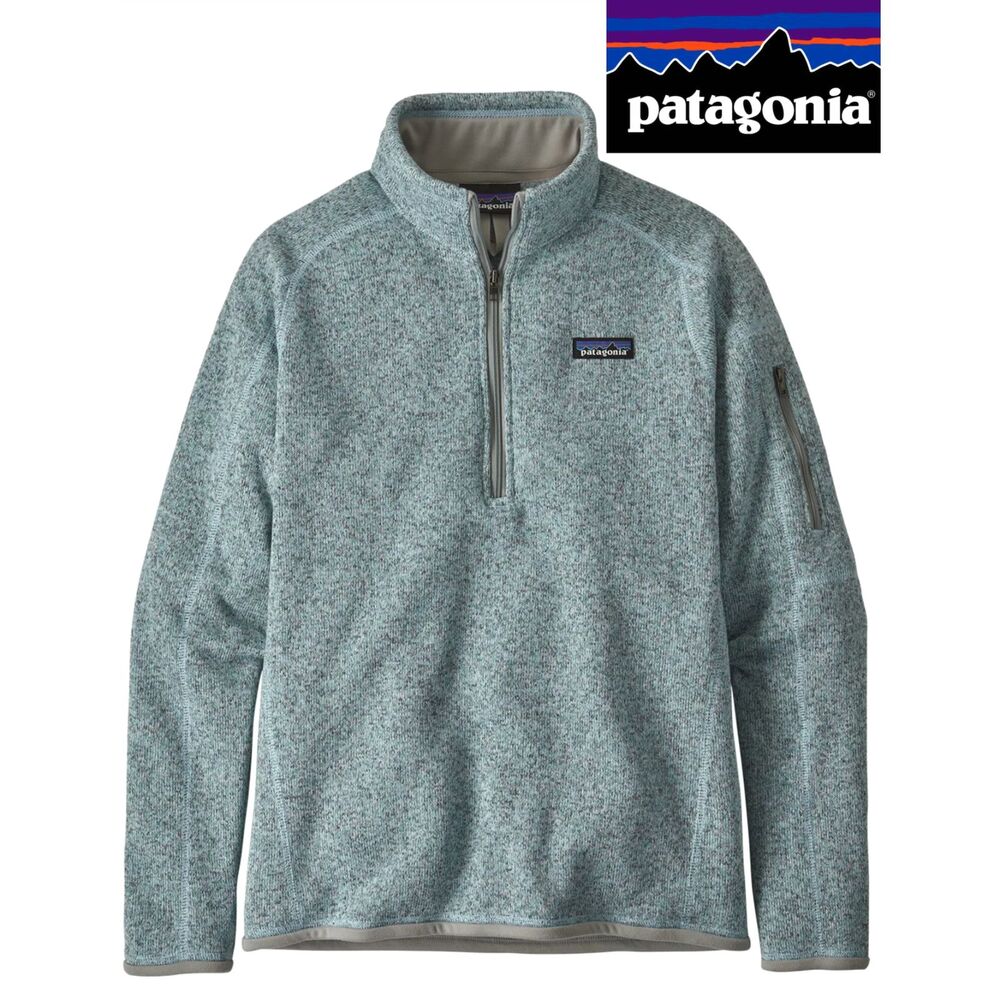 NWOT Patagonia Better Sweater 1/4 Zip Pullover Hawthorne Blue Fleece Women sz S